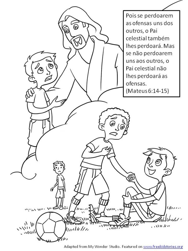 Versículos para crianças: o perdão - colorir 2
