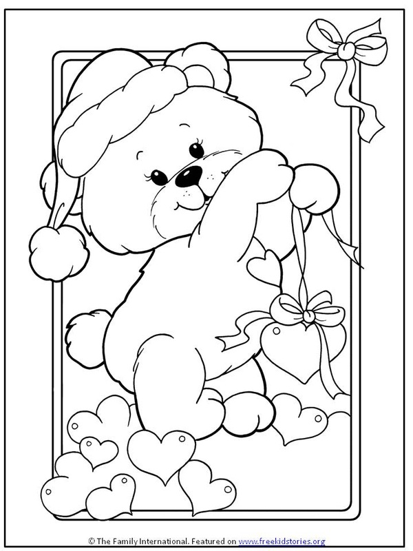 Рождественский медведь раскраски