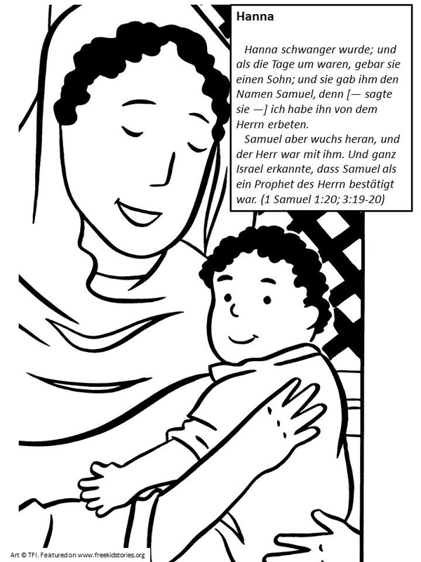 Mütter der Bibel: Malvorlagen 3