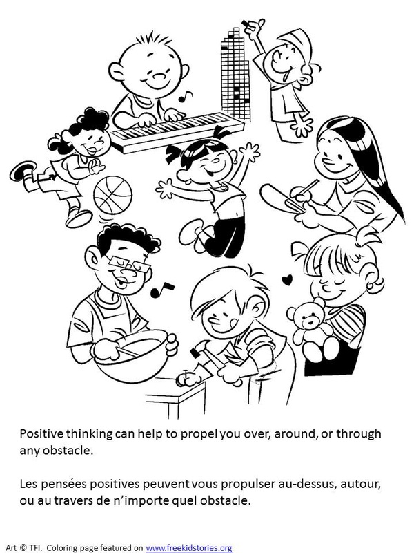 pensée positive pages à colorier les enfants 2