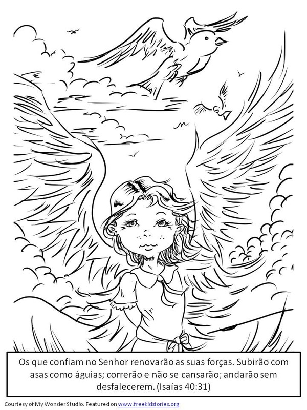 página para colorir para crianças - Poder de Deus - verso da Bíblia 4