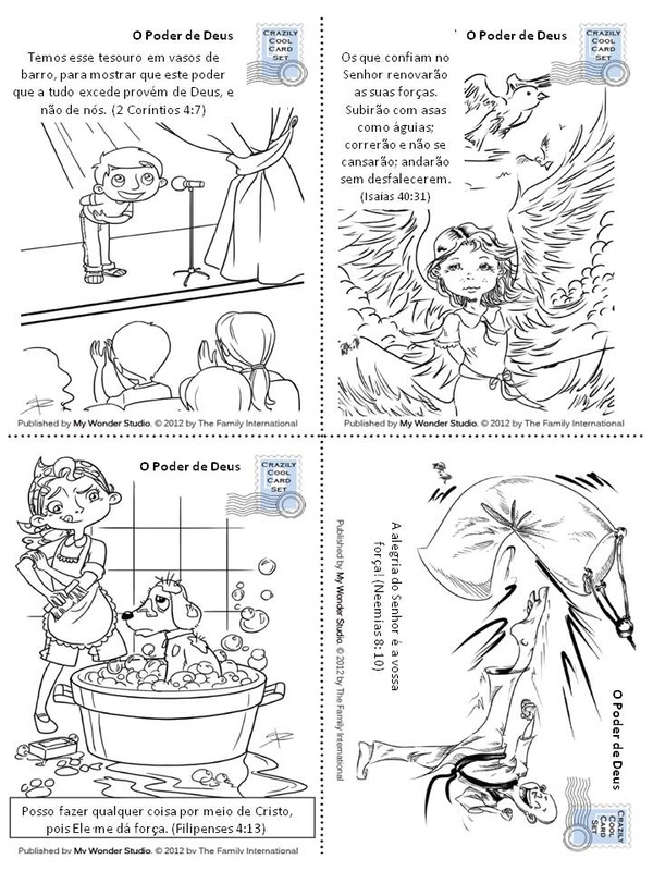 página para colorir para crianças - Poder de Deus - tamanho pequeno