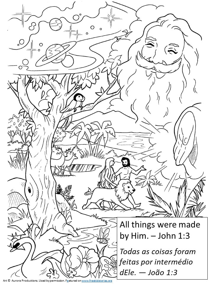 Dia da Terra: páginas para colorir - versiculos da Biblia 1