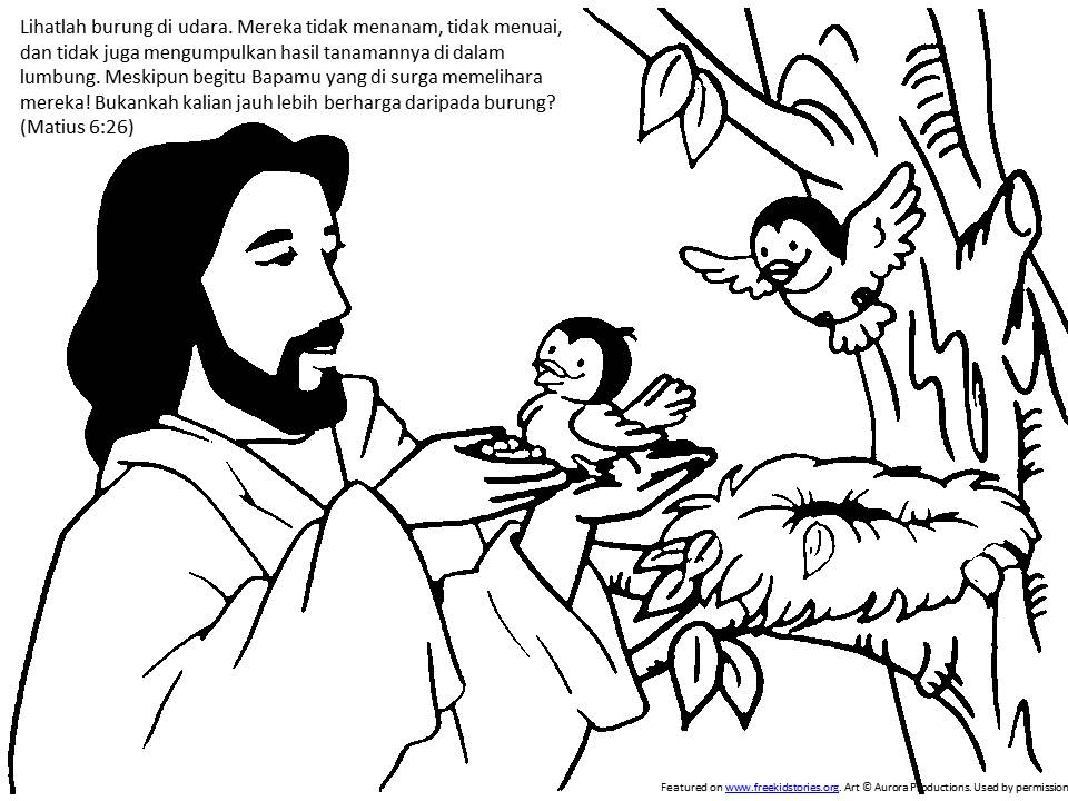 Burung gereja: Halaman Mewarnai Alkitab anak 2