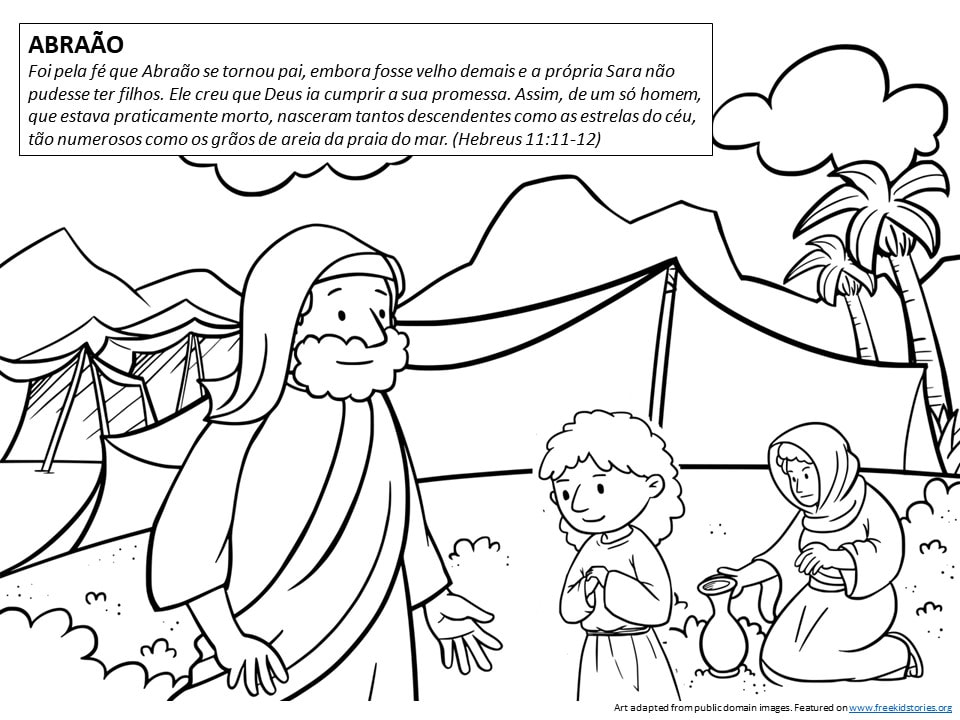 Pais da Bíblia: Páginas para colorir Abraao