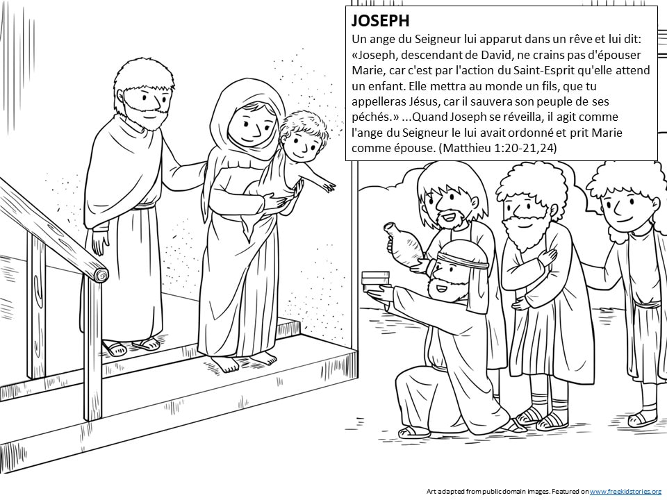 Pères de la Bible: Coloriages Joseph