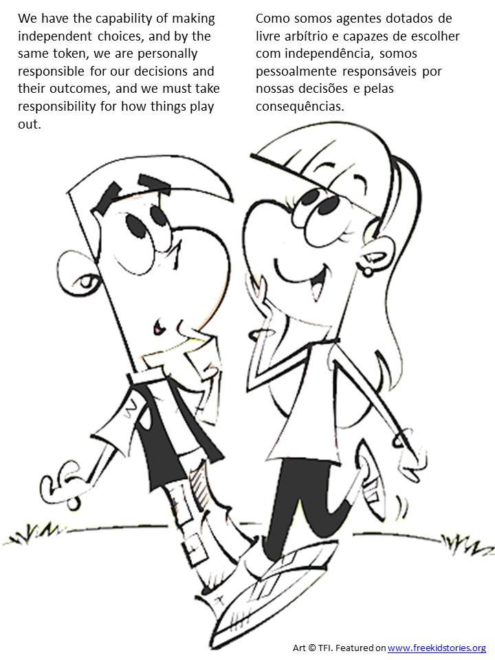 Sentido de responsabilidade pessoal: Páginas para colorir crianças 1
