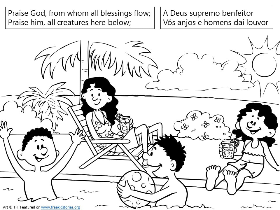 A Deus supremo: páginas para colorir para crianças