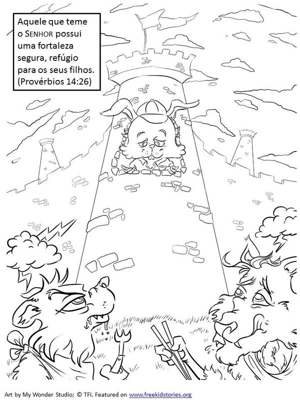 Versículos para crianças: A proteção de Deus página para colorir 2
