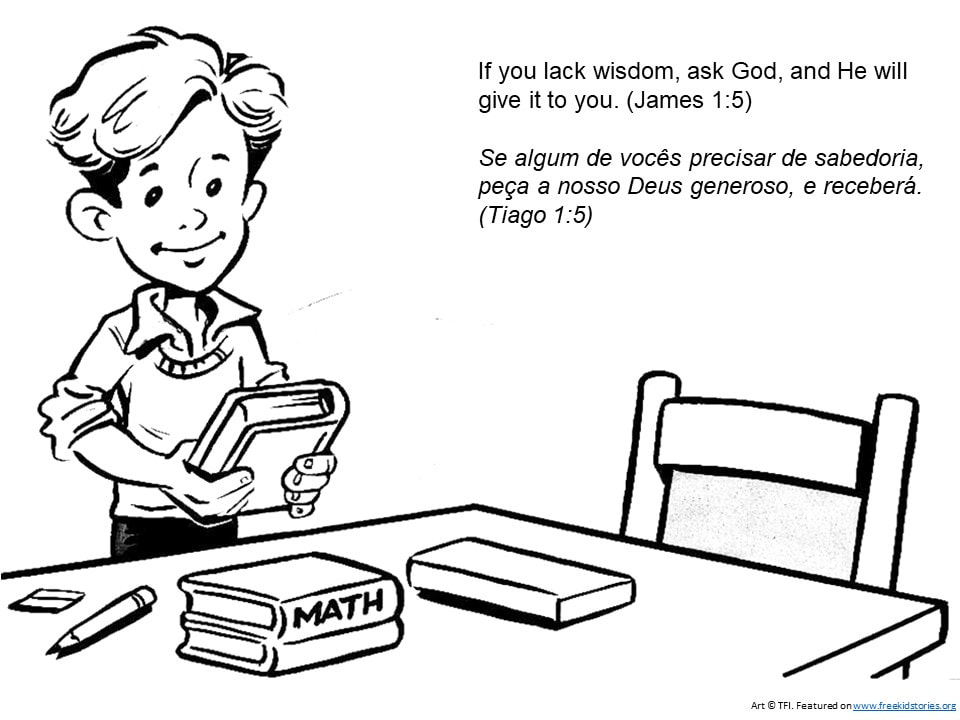 Versículos para crianças: Escola - pagina colorir criancas 2